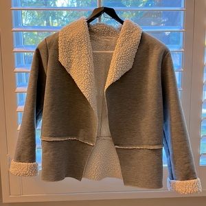 Grey and white cardigan